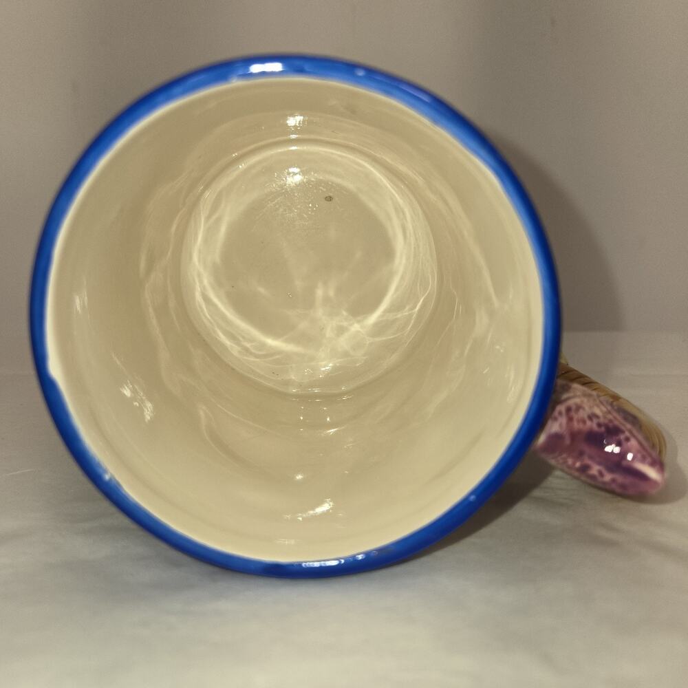 3D Dolphin Ocean Beach Ceramic & Porcelain Mug w/ Handle, Blue/Beige - Picture 8 of 8